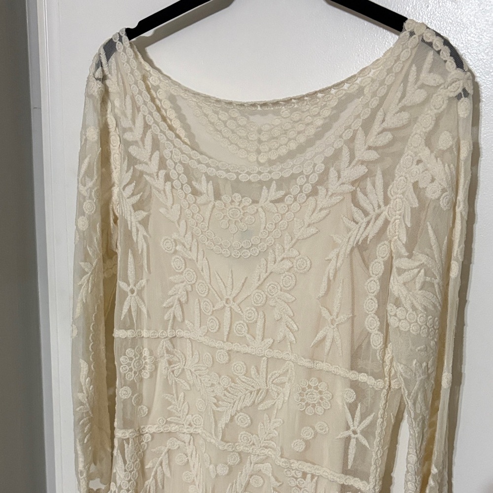 Express Ivory Textured Dress